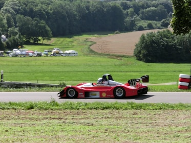 A scenic view of a road race event in Italy.