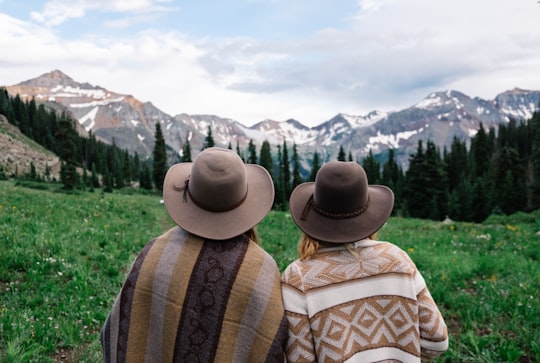 two people looking at the mountains in Ophir United States