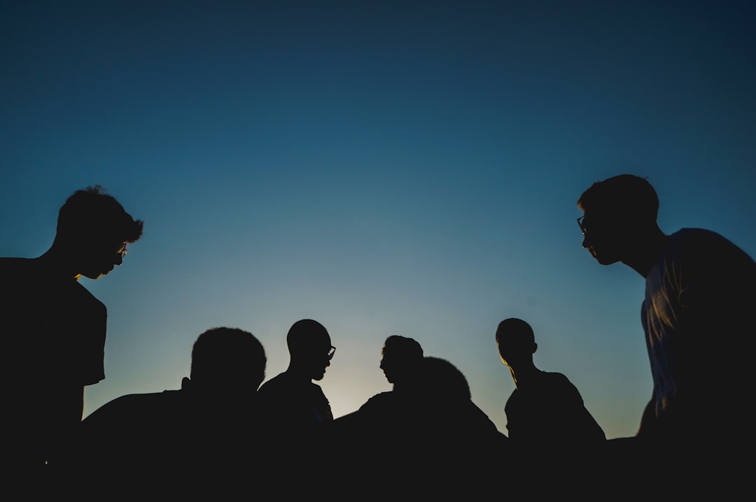 silhouette photo of people, People in silhouette