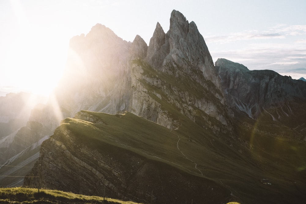 sunrise behind the mountain