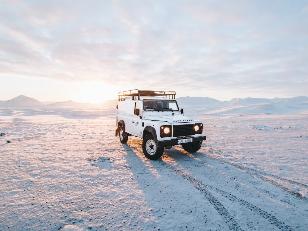 white Land Rover