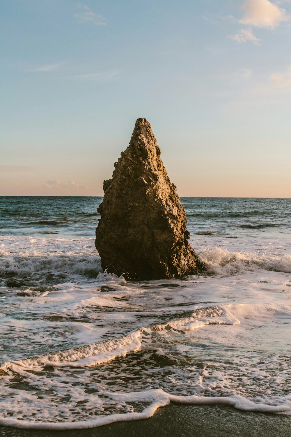 rock on seashore