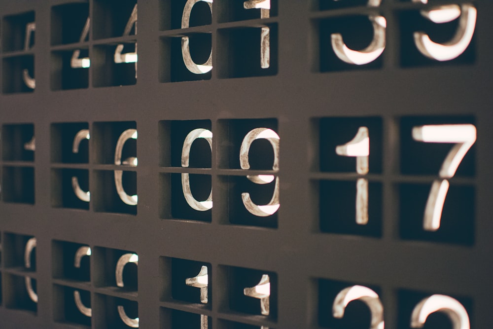 assorted numbers photography