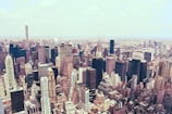An aerial view of a bustling city skyline symbolizing global connections.