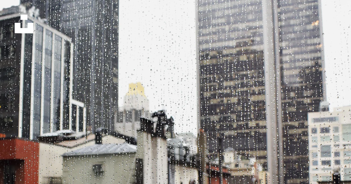 Window-view of tall buildings during rainy time photo – Free New york ...