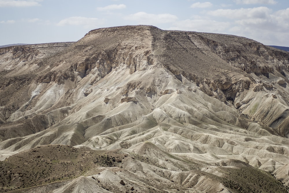 aerial view photography of butte mountain