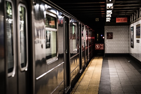 tren en la plataforma de un subterráneo