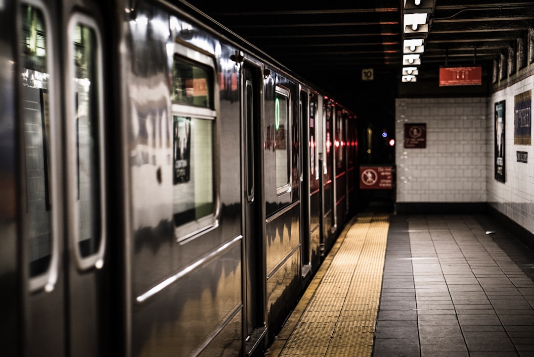 train loading station, New Yor Subway