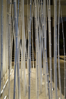 A serene installation in a public space featuring natural tones.