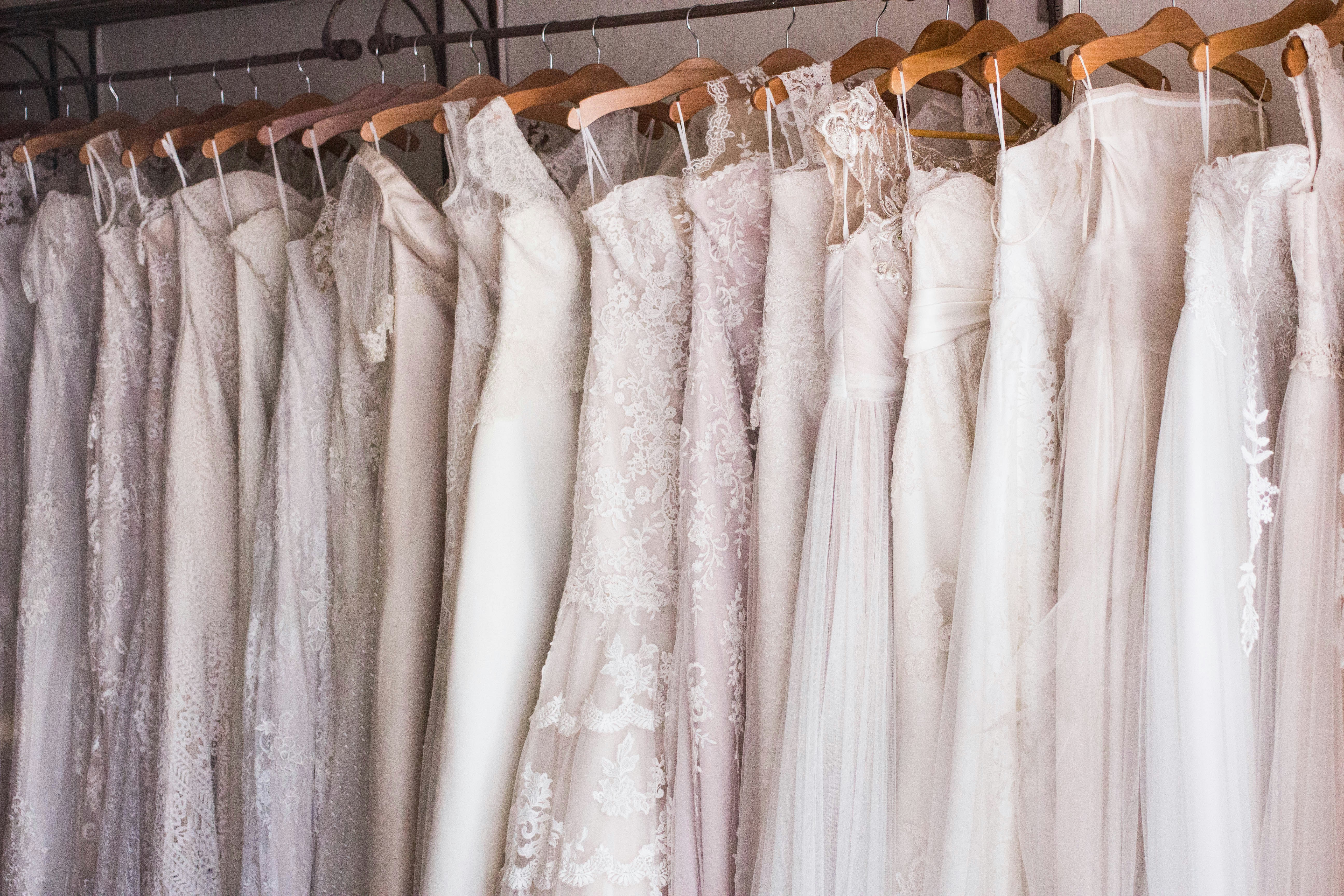 white dress shopping