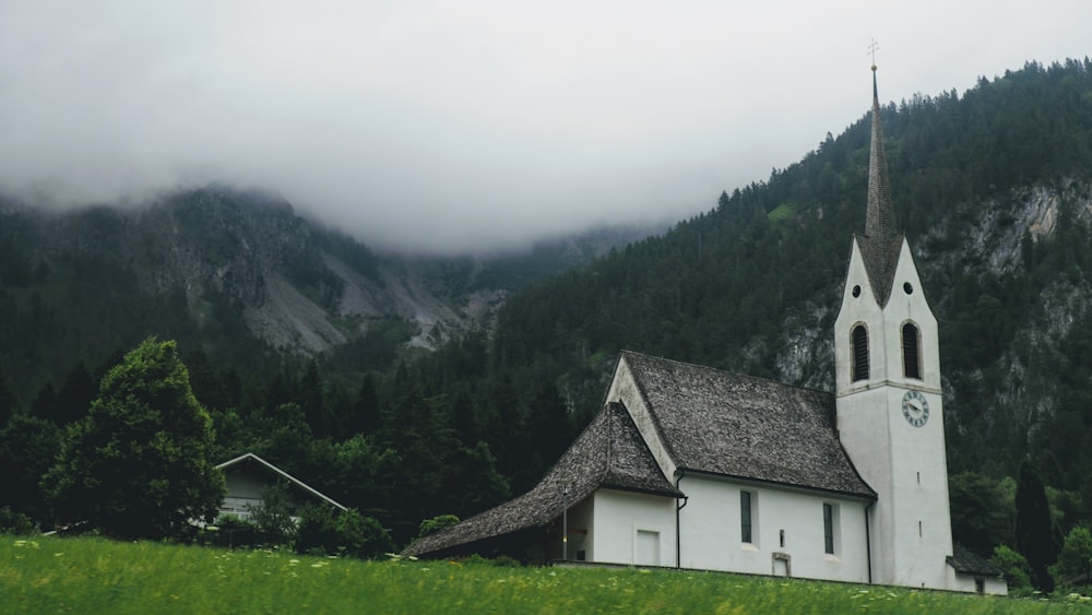 white and brown concrete church