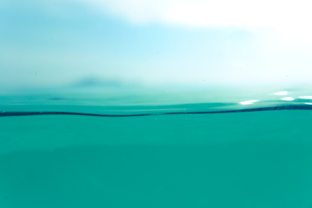 una vista dell'acqua dal fondo di una barca