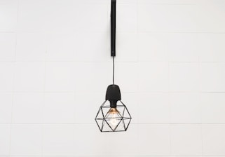 pendant lamp hanged on white room