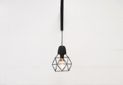 pendant lamp hanged on white room