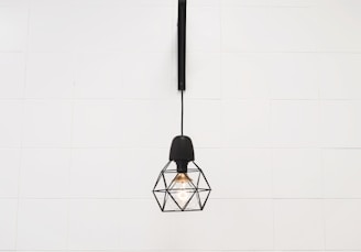 pendant lamp hanged on white room