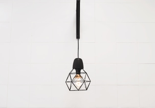 pendant lamp hanged on white room