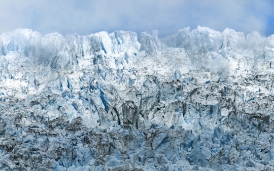 white and blue abstract painting in Franz Josef Glacier New Zealand