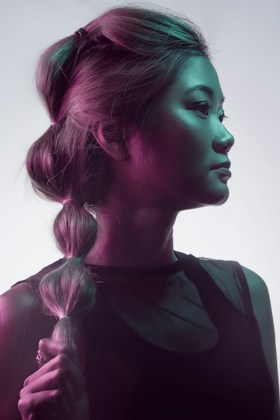 Sultry Valentine's Day glam makeup with dramatic smokey eye and contoured face