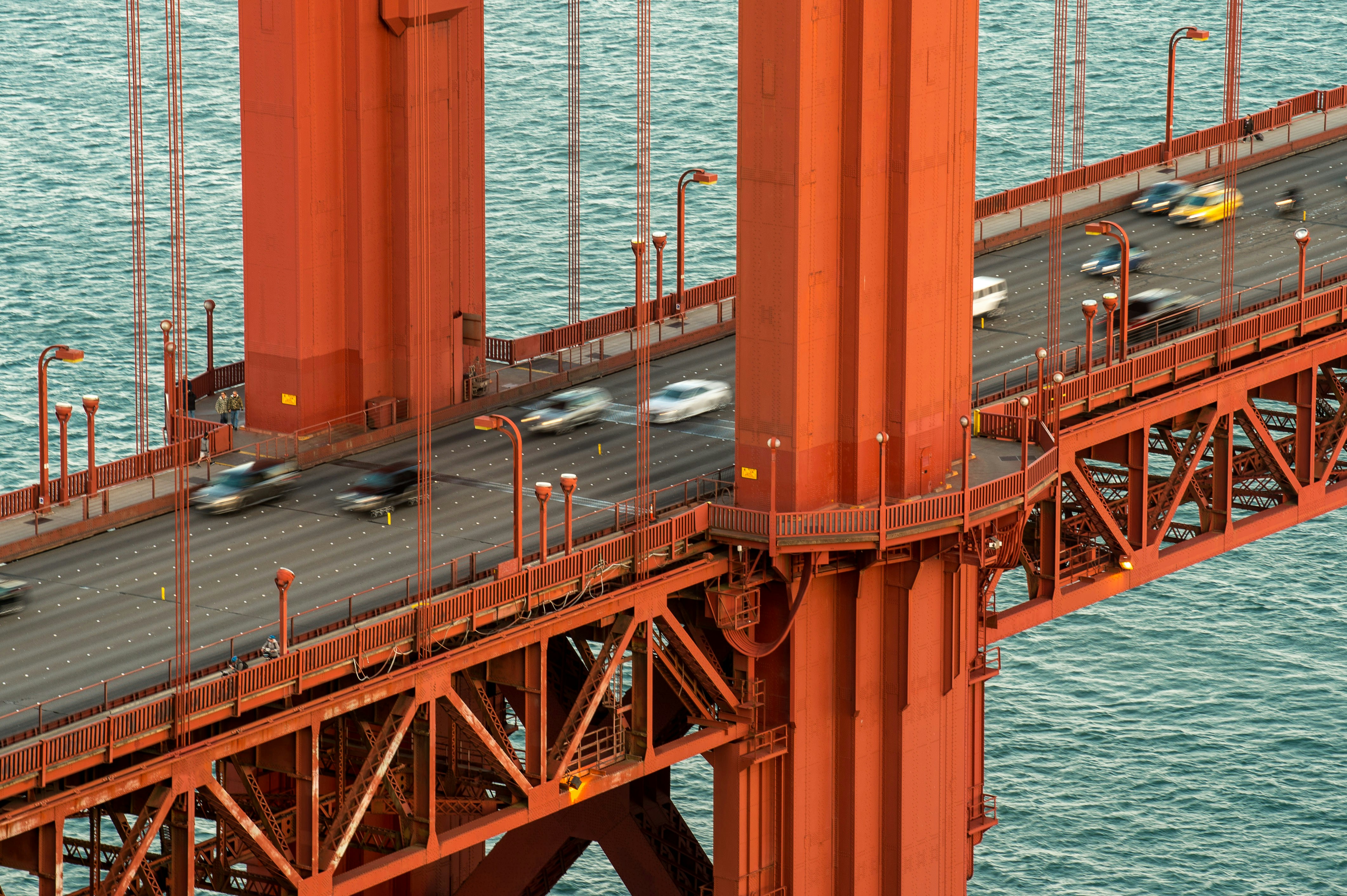 aerial photography of bridge