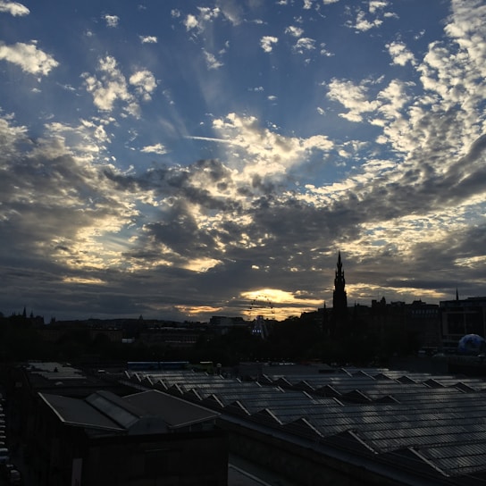 A stunning view of Barcelona's skyline at sunset.