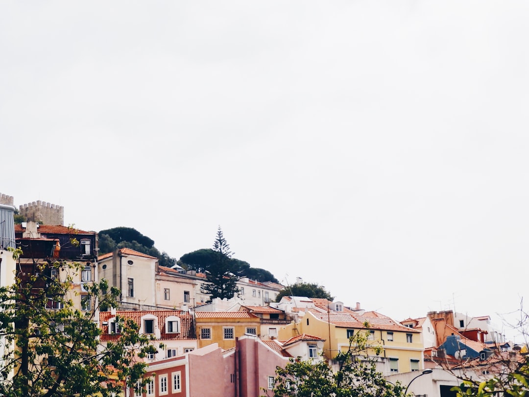 cloudy sky with city, Lisbon