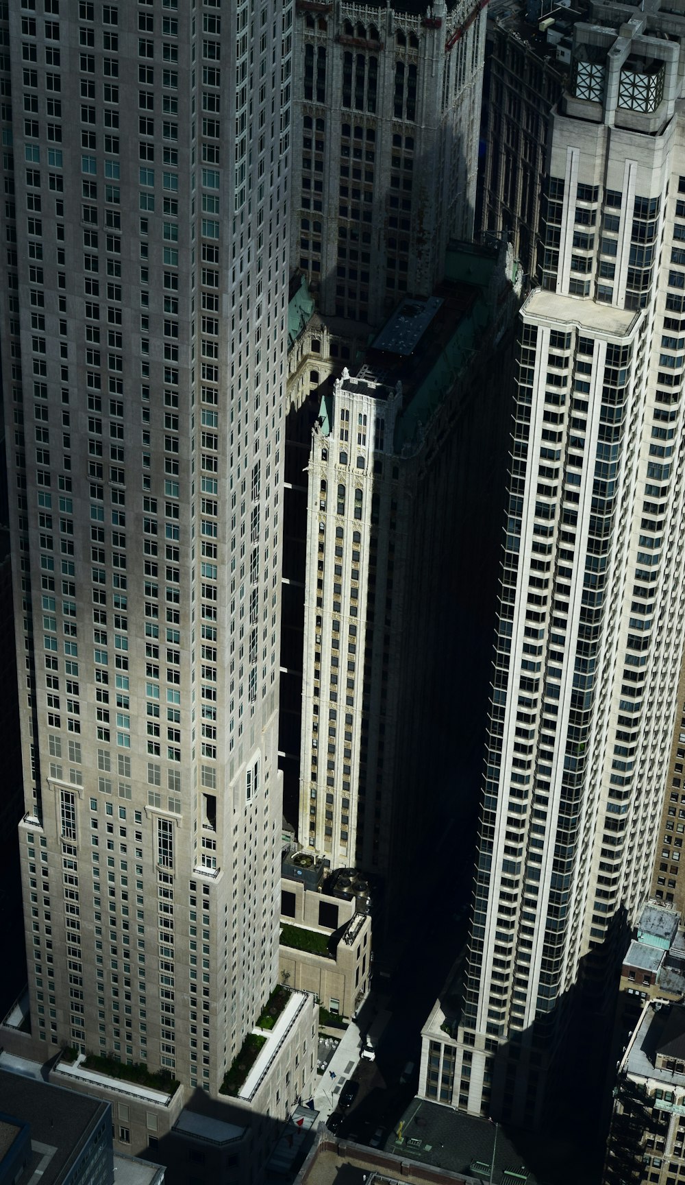 都市の建物の航空写真