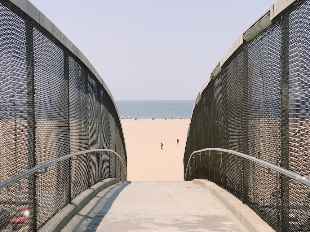 bridge heading beach