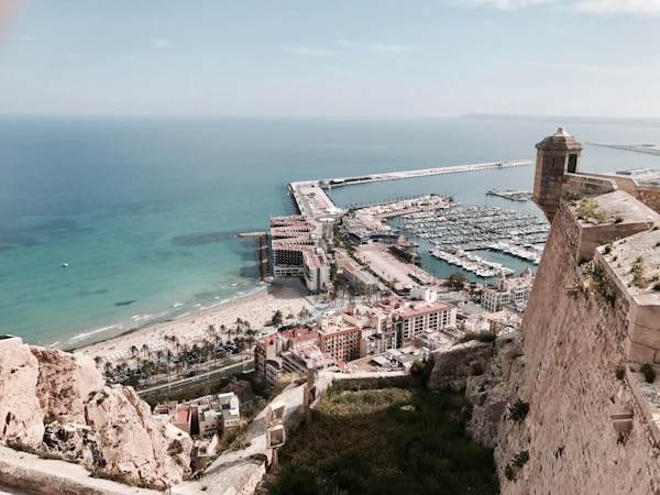 Alicante Castillo de Santa Barbara marina seafront Spain