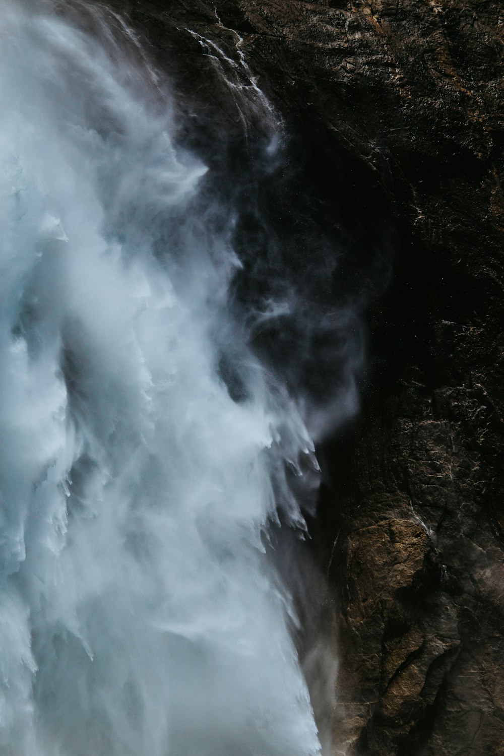 close view of waterfall