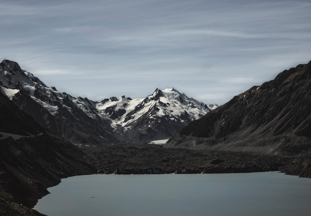 mountains covered with snow