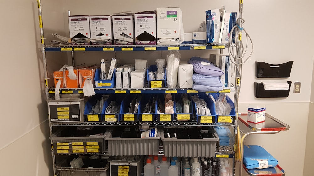 A variety of medical supplies.