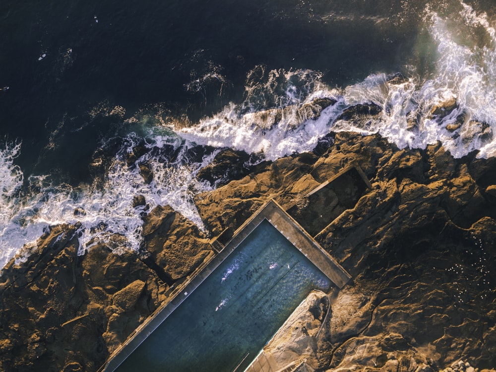 aerial shot of body of water during daytime