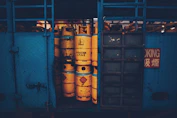 yellow propane tank lot on truck