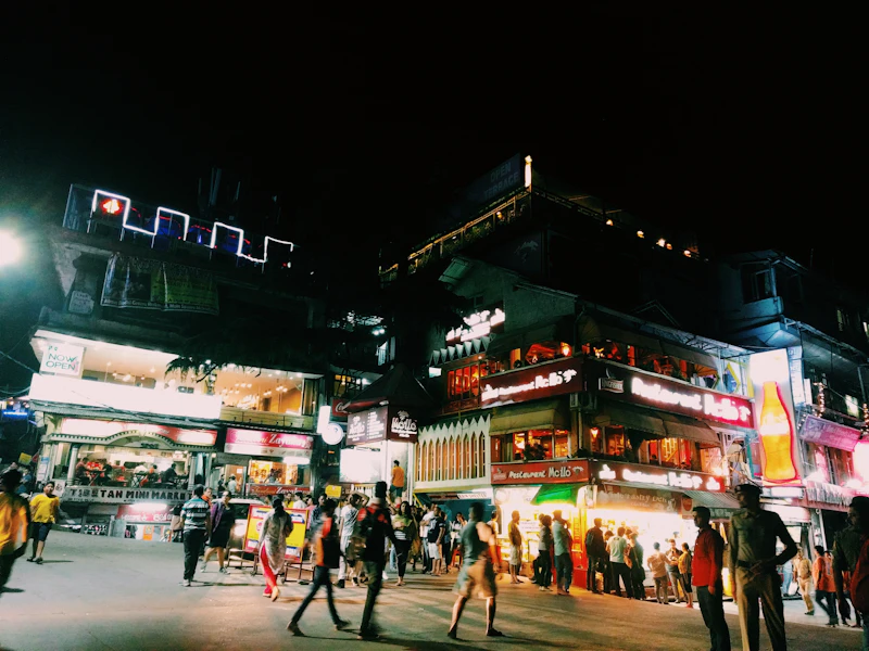 vibrant nightlife and dining atmosphere