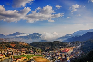 A panoramic view of Victoria town nestled in the green hills of Caldas, Colombia