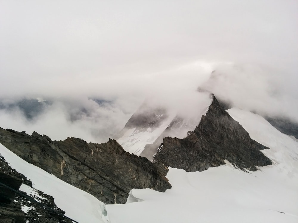 black and white mountains