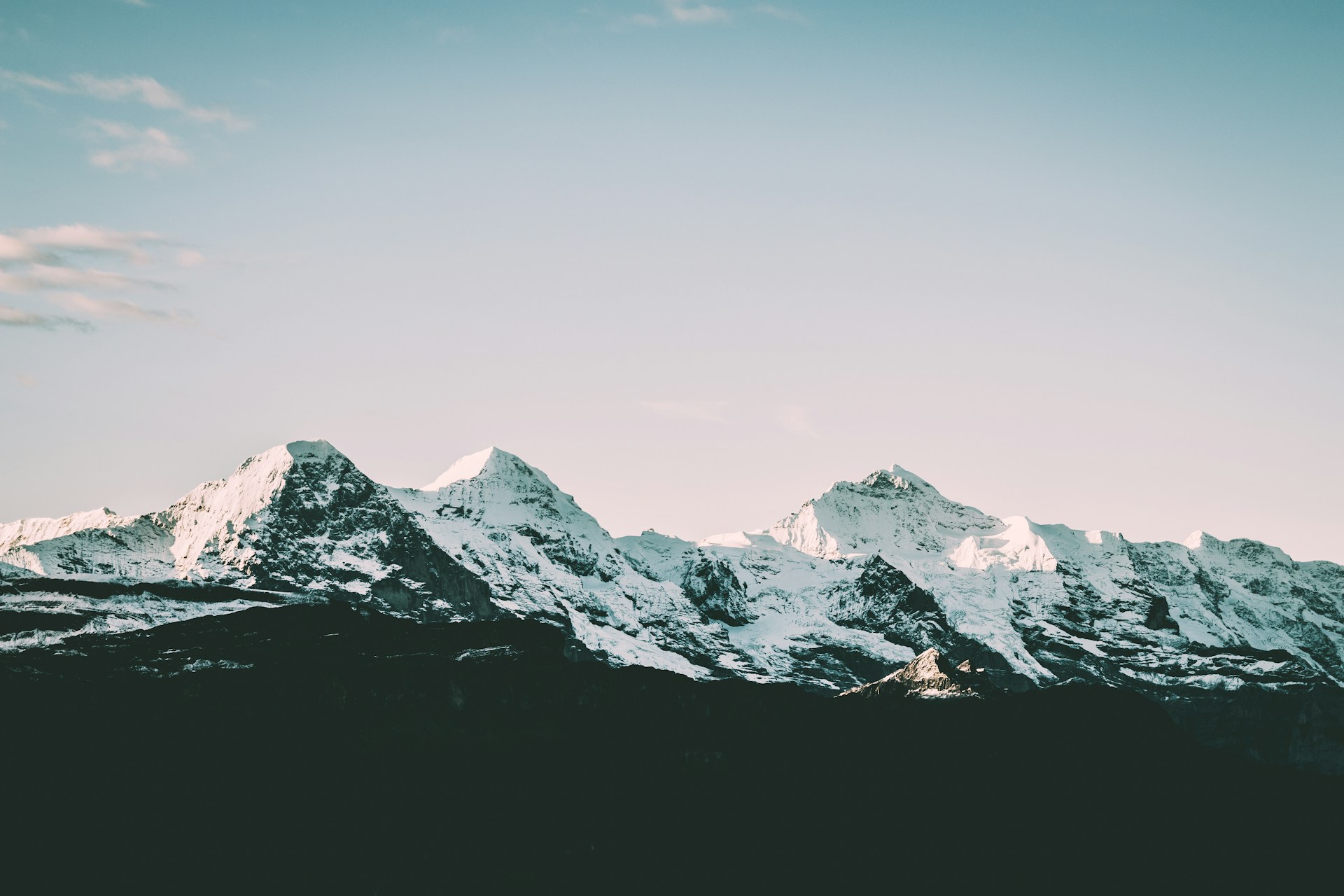 snow coated mountain