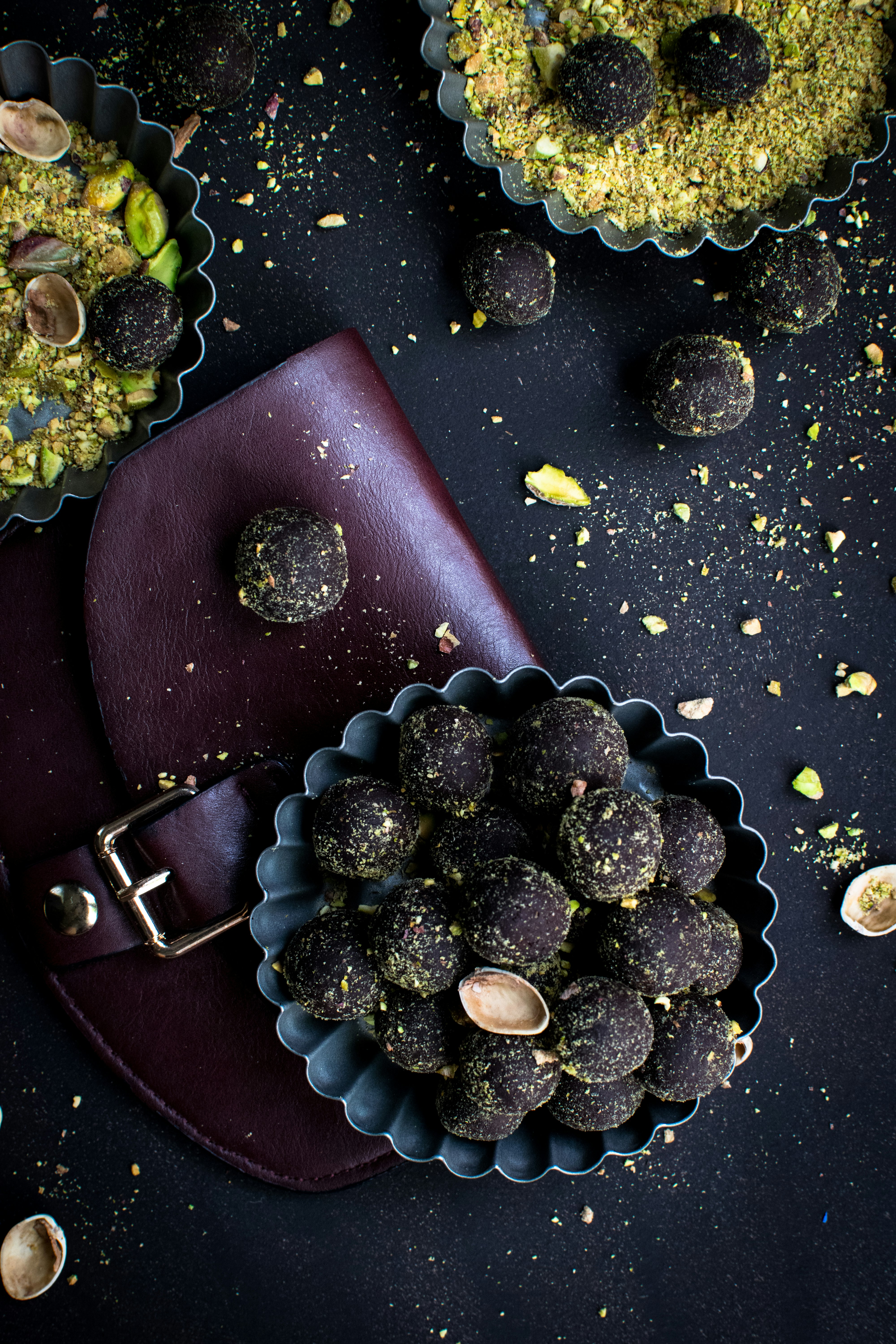 bowl filled with chocolate coated nuts