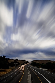 timelapse photo of road at daytime