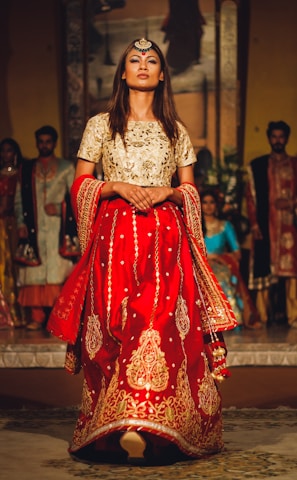 woman standing in front of group of people