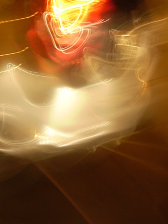 Abstract waves of light and sound blending in a harmonious flow.