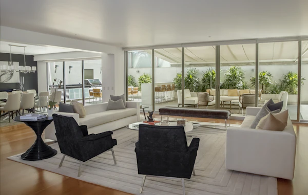 Finished open-plan interior