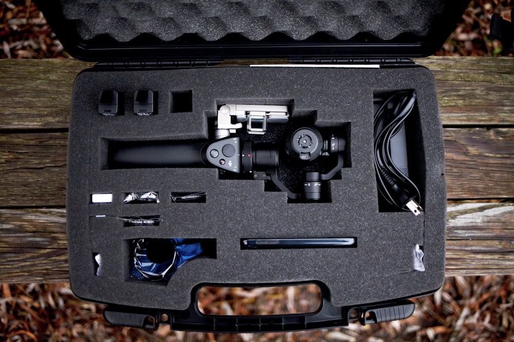 flat-lay photo of camera stabilizer