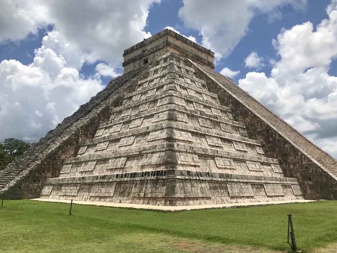 Chichen Itza, This archaeological site is usually surrounded by tourists and vendors. I was lucky enough to get a photo 