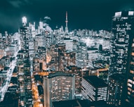 city buildings on top view