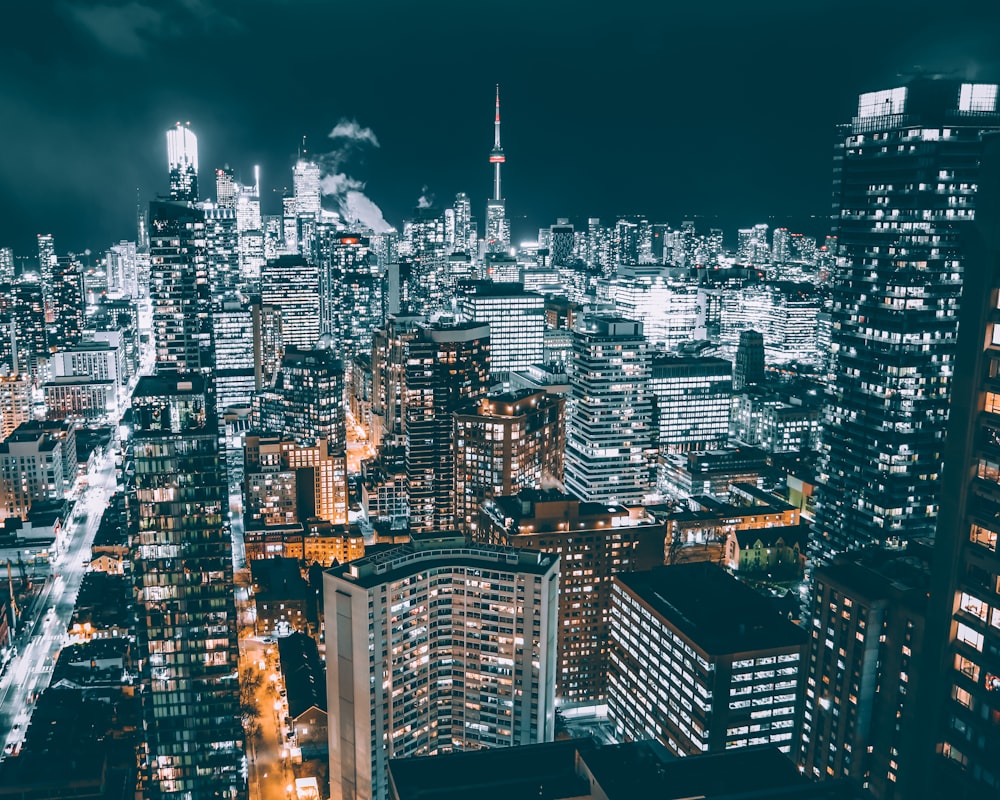 city buildings on top view