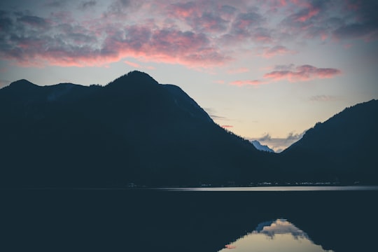 black mountains in Plansee Austria