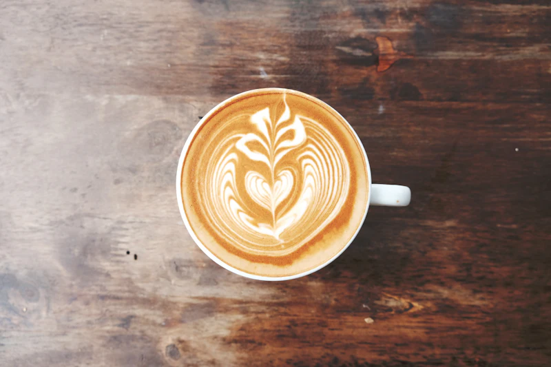 Coffee in a white cup