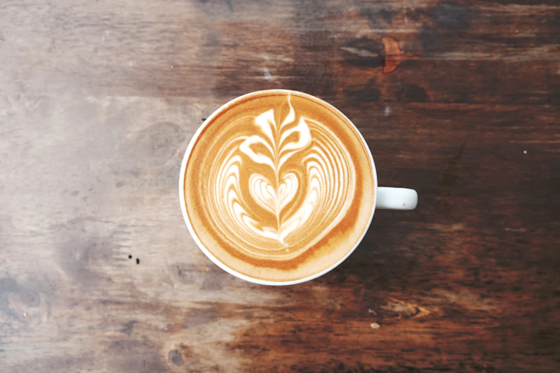 Placeholder photo of a caramel macchiato layered in a glass