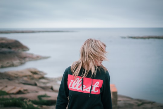 woman standing near sea in Port-Cartier Canada